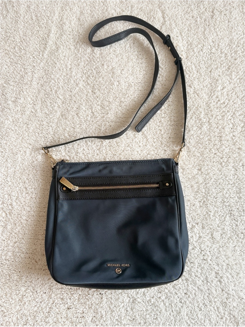 Michael‎ Kors Navy Blue Jet Set Charm Nylon Navy Blue Crossbody